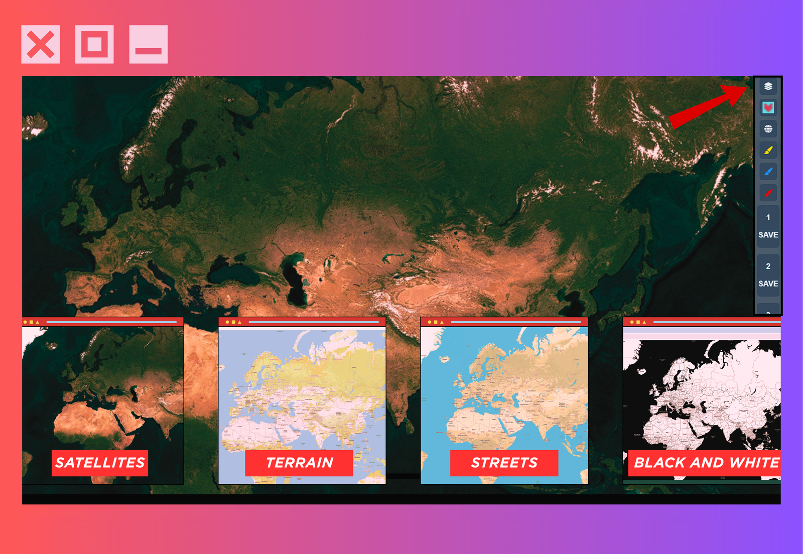 Map layer selection feature