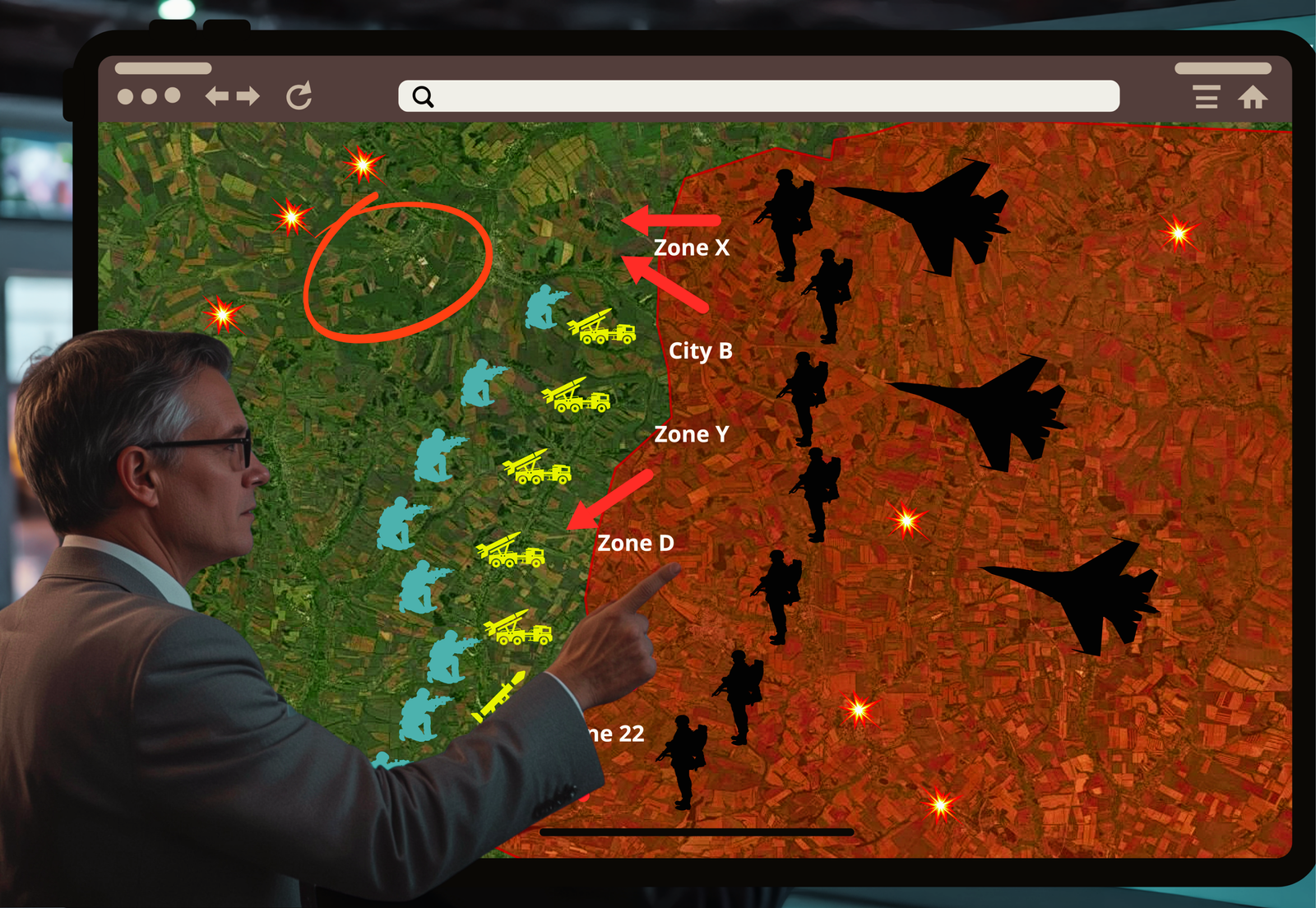 Conflict analysis map