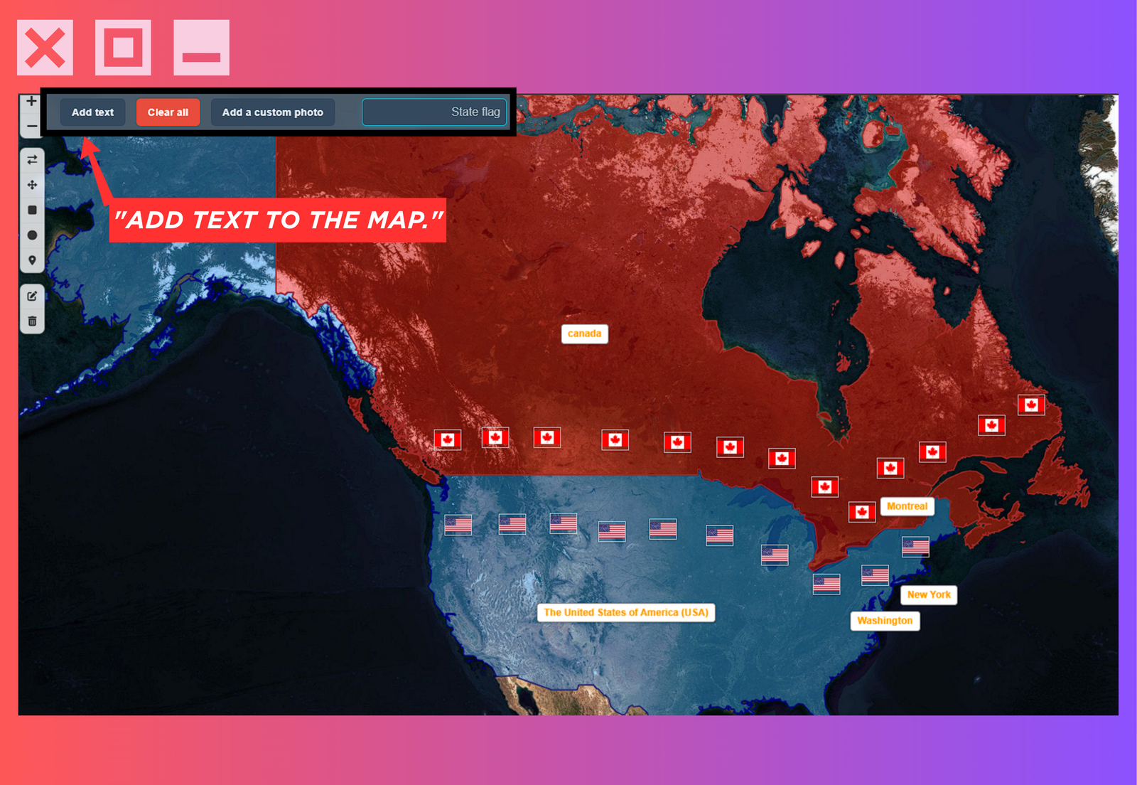 Custom text label feature